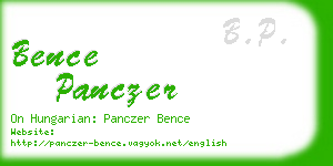 bence panczer business card